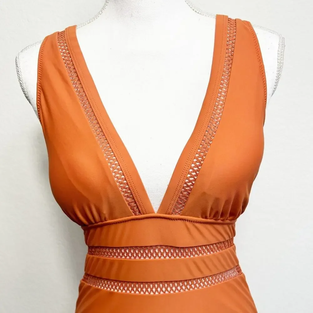 TEMPT ME ONE PIECE SEXY PLUNGE V-NECK SWIMSUIT SIZE SMALL BRAND NEW